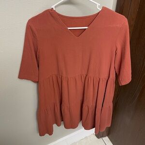 Emery Rose Long Tiered Shirt